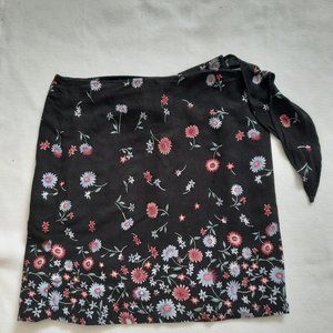 Women's Flowered print wrap around skirt